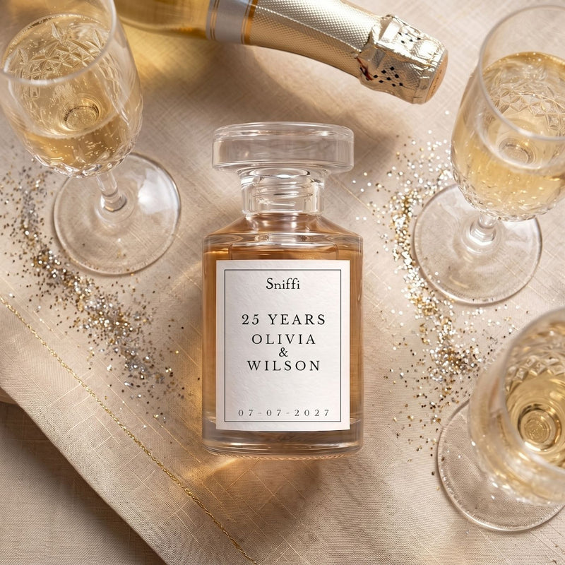 Een prachtige display met 8ml parfumflesjes, klaar voor de gasten van een exclusieve Scented event.